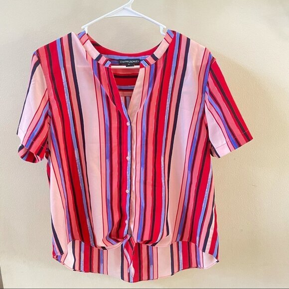 COPY - Cynthia Rowley Chiffon button up blouse sz Large - Picture 6 of 6